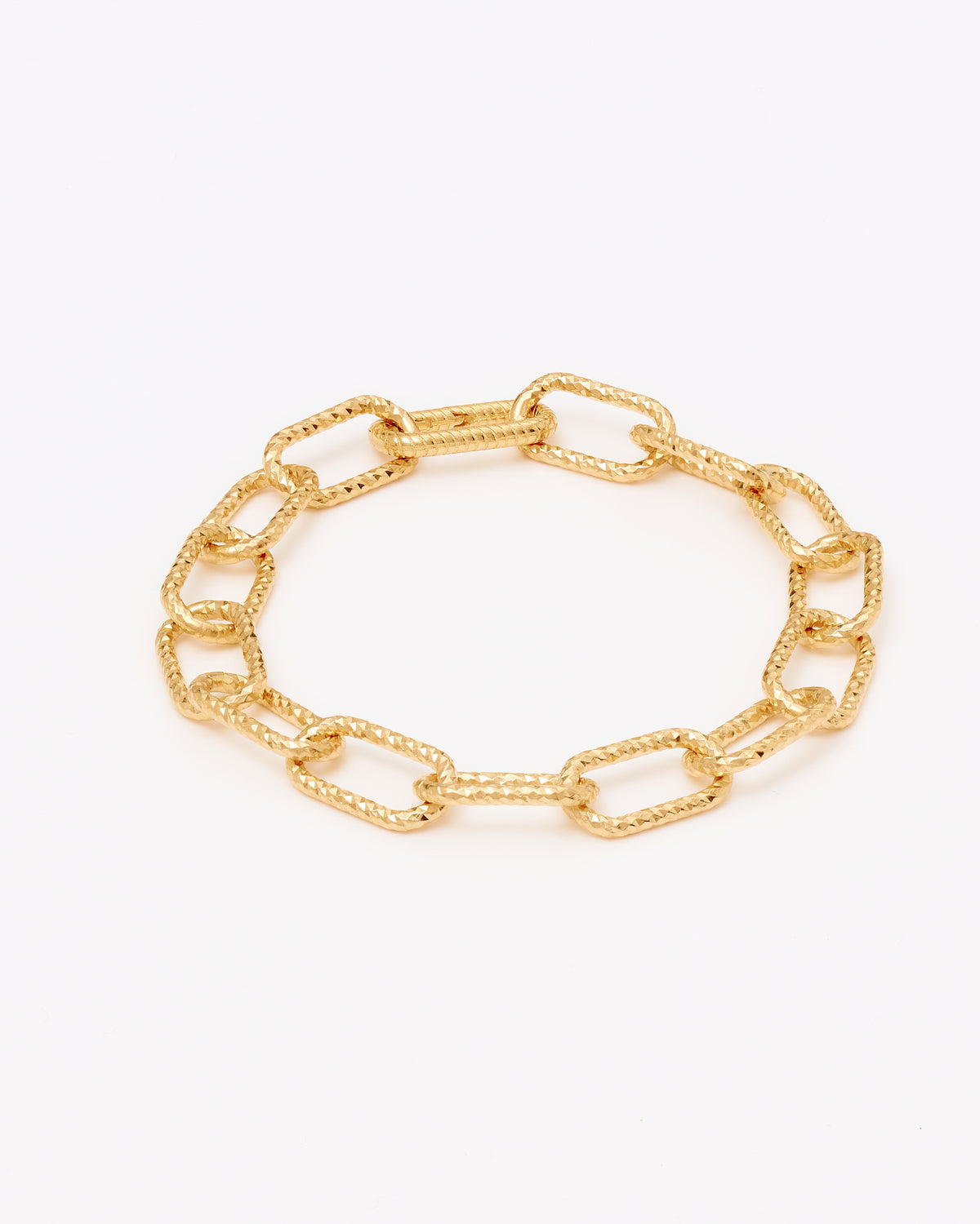Bransoletka Luxury Chain z grawerowanymi ogniwami – srebro 925 pozłacane