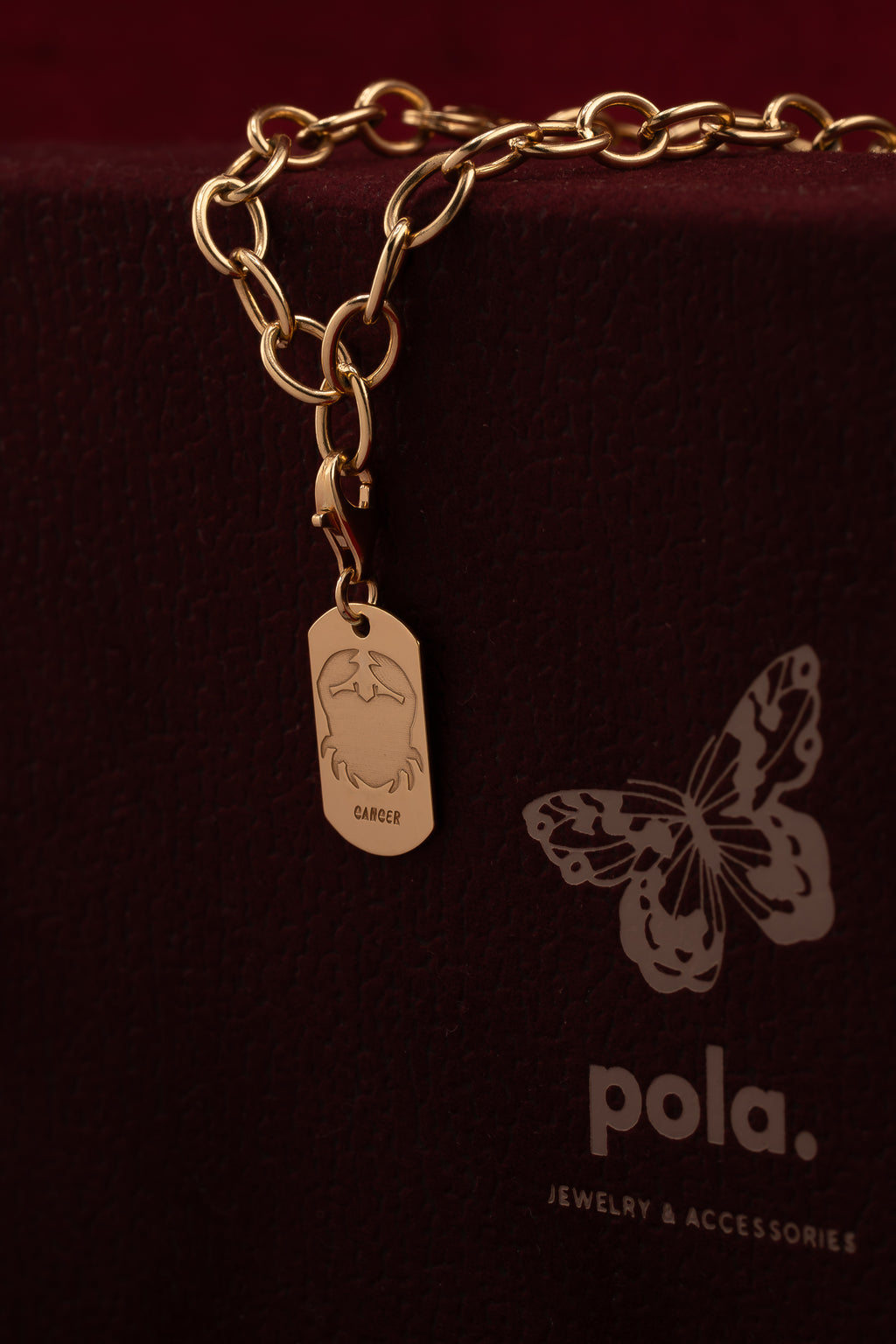 Charms Cancer | Pozłacane srebro 925 | Grawer Gratis