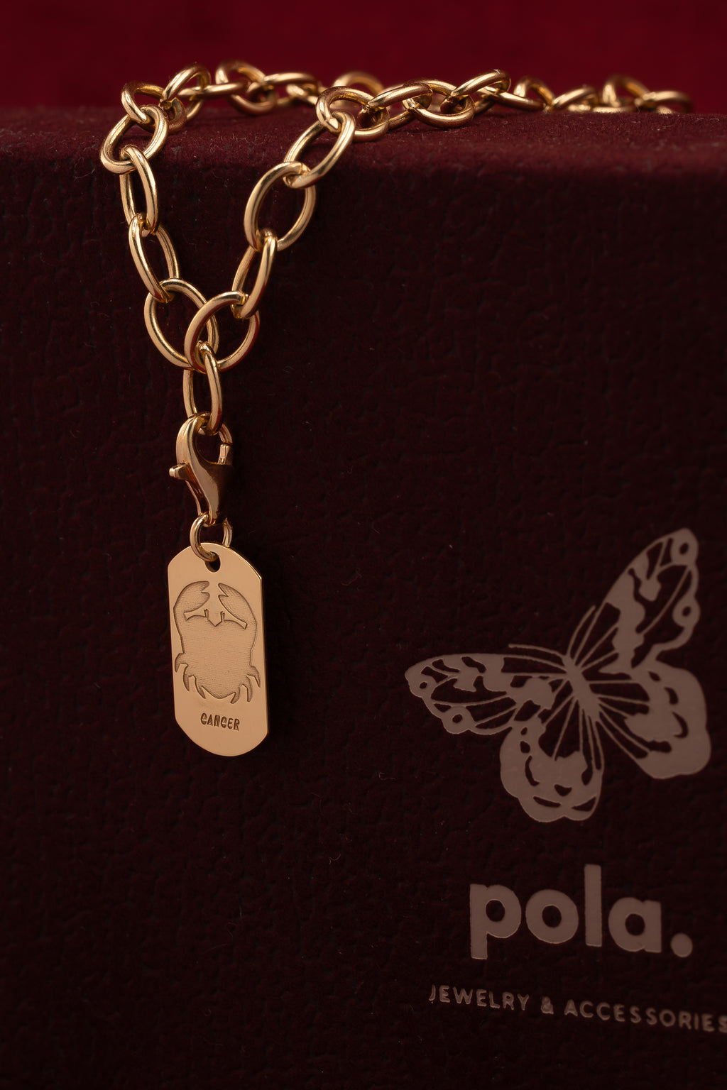 Charms Cancer | Pozłacane srebro 925 | Grawer Gratis