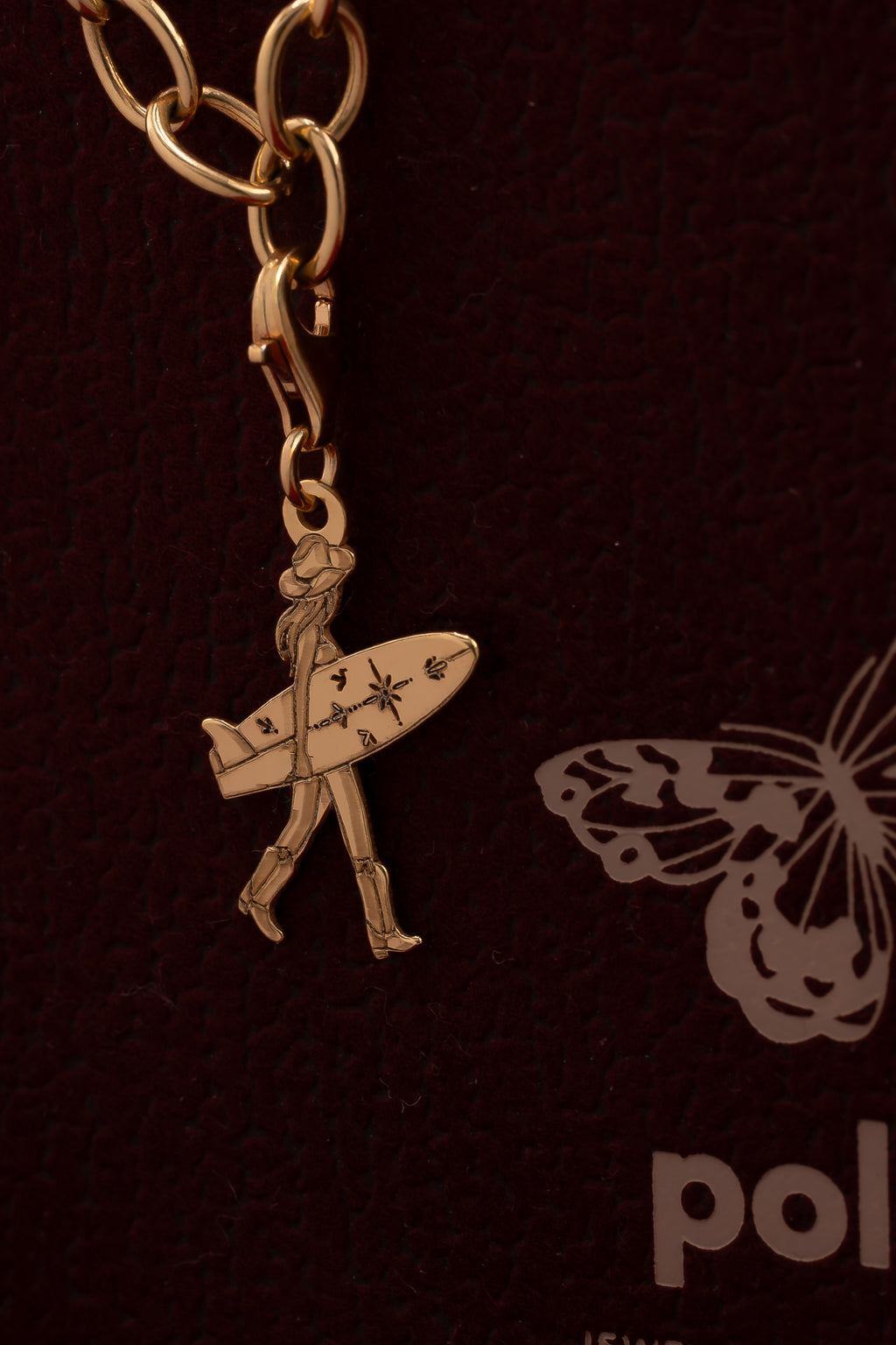 Surf Girl | Charms Zawieszka Pozłacana | 925