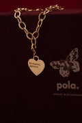 No Trauma, Just Love| Charms Serce| Pozłacane 925