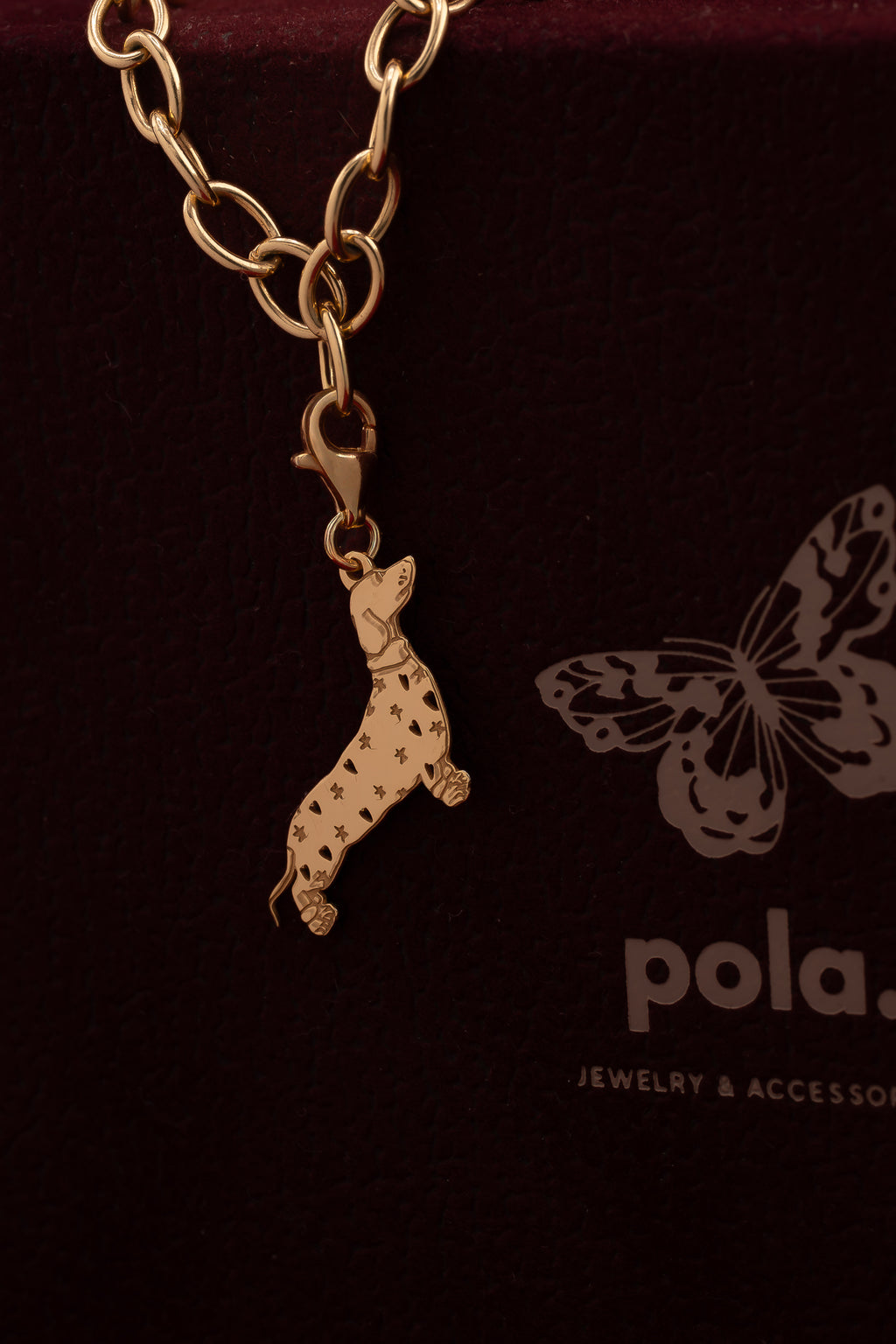 Little Sausage Dog| Charms Pozłacany | 925