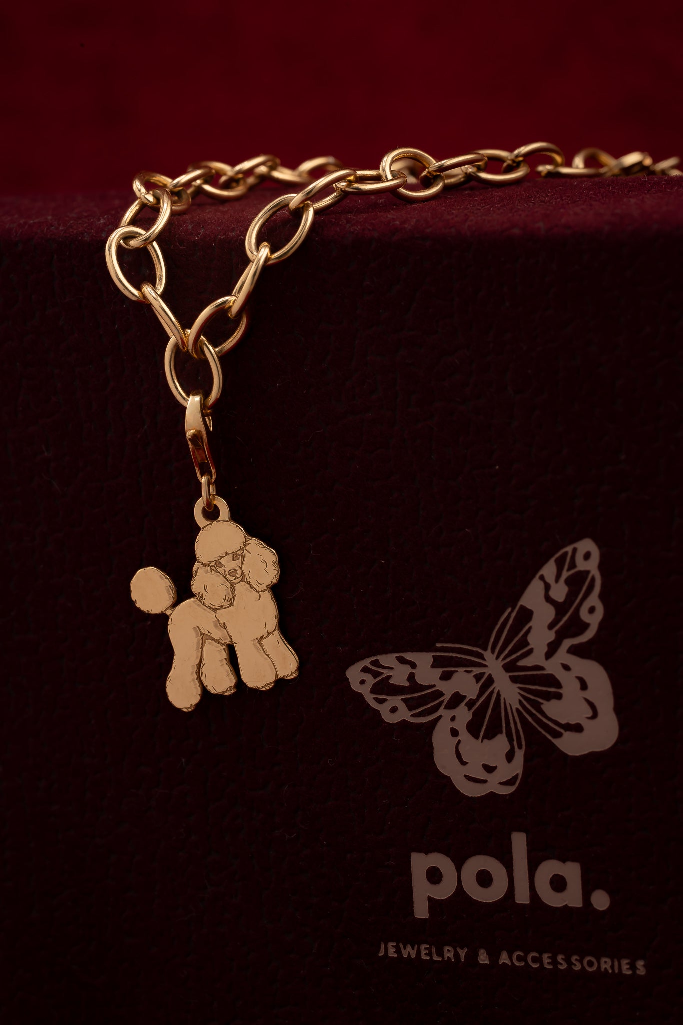 Parisian Poodle | Pozłacany Charms| 925