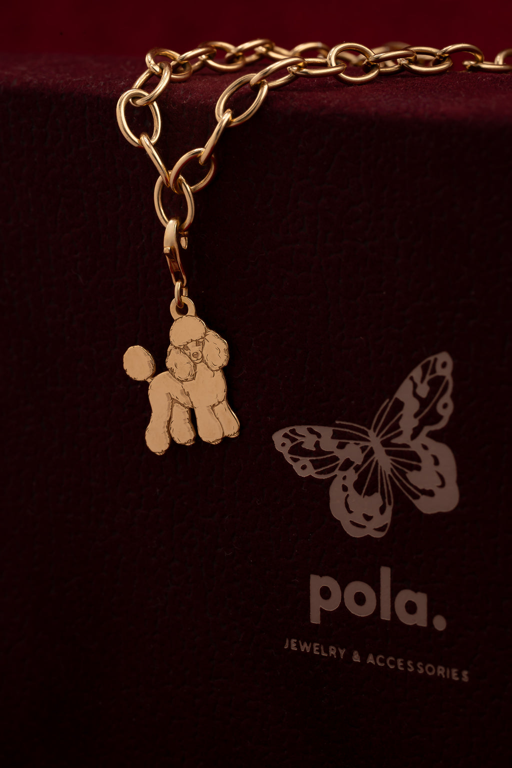 Parisian Poodle | Pozłacany Charms| 925
