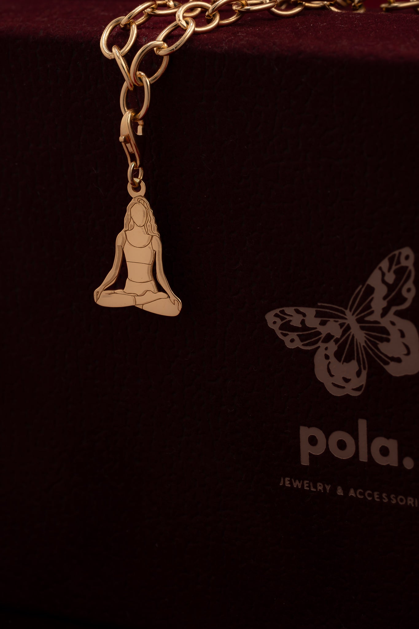 Charms Joga Pozłacany | Srebro 925| Inner Peace