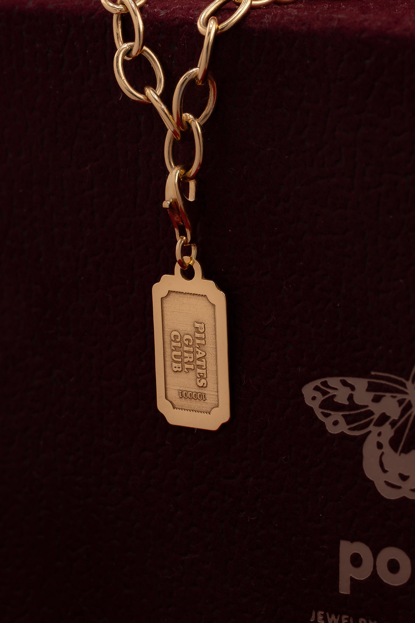 Charms Pilates Girl Club | Pozłacana zawieszka 925| Grawer gratis