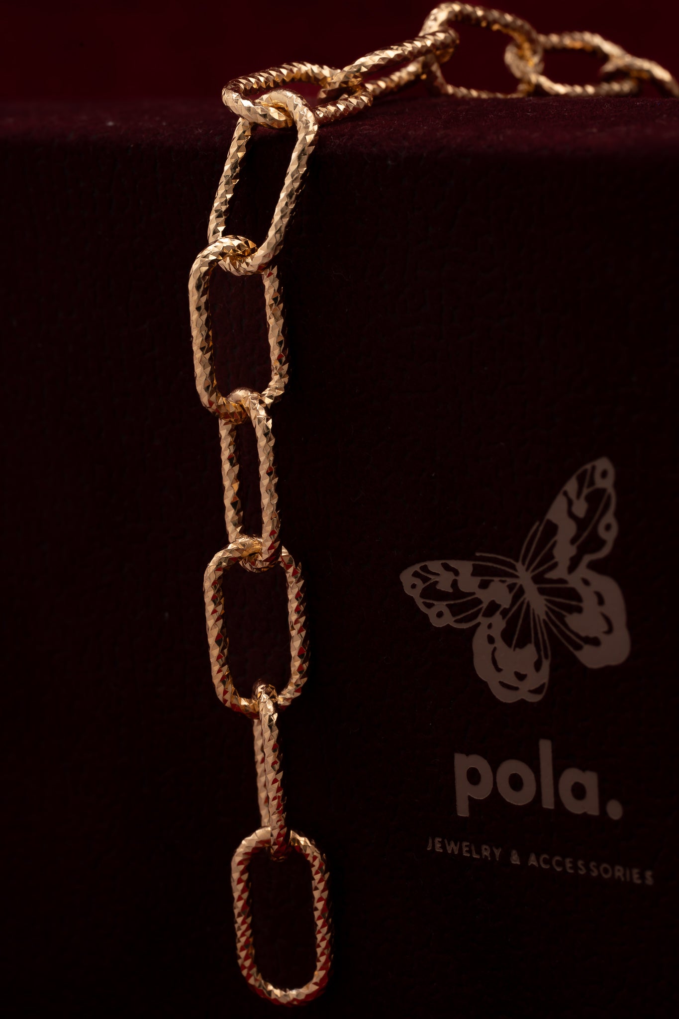 Bransoletka Luxury Chain Pozłacana 925| Grawerowana bransoletka damska