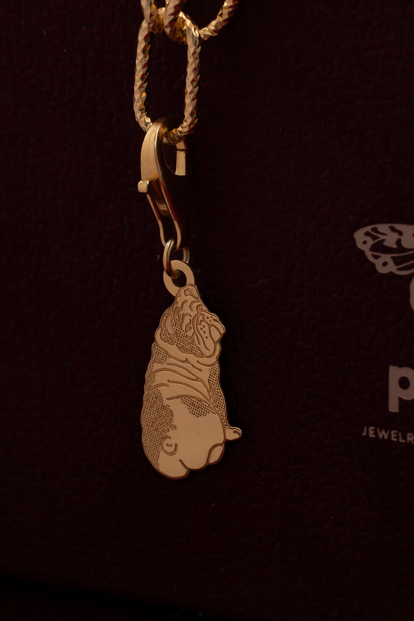 Mops Charms DUŻY Pozłacany 925| Zawieszka do bransoletki i naszyjnika