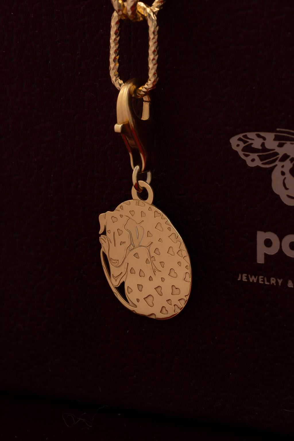 Sleeping Dog Charms DUŻY Pozłacany 925| Zawieszka do bransoletki i naszyjnika