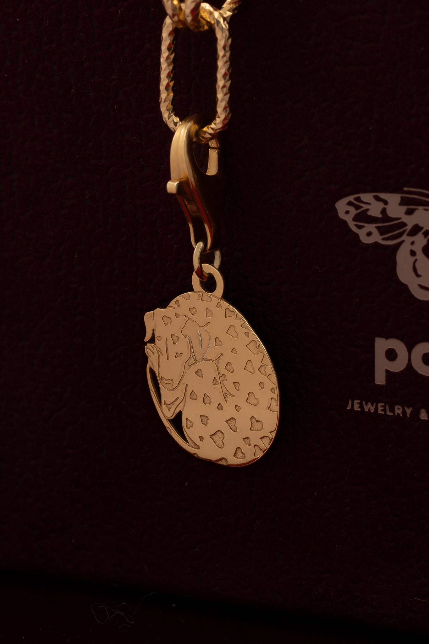 Sleeping Dog Charms DUŻY Pozłacany 925| Zawieszka do bransoletki i naszyjnika