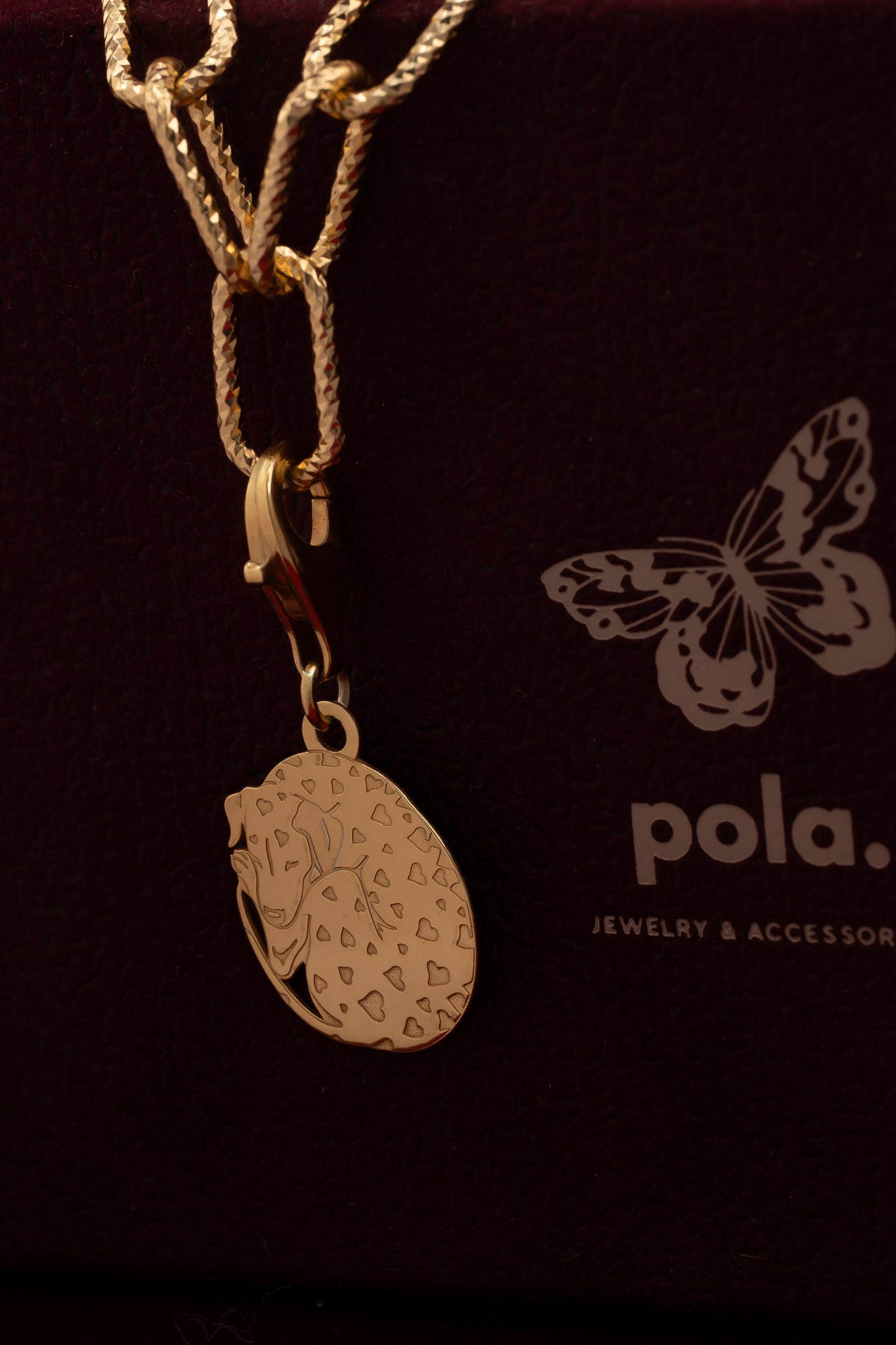 Sleeping Dog Charms DUŻY Pozłacany 925| Zawieszka do bransoletki i naszyjnika